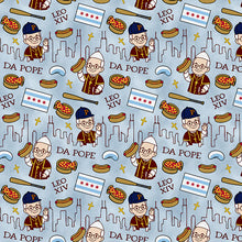 Leo XIV Da Pope Blue Cotton Fabric