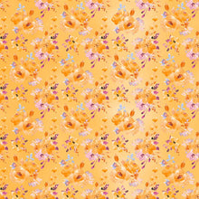 Glorious Garden Orange Roses Cotton Fabric