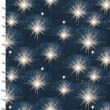 O' Holy Night Navy Northern Star Cotton Fabric