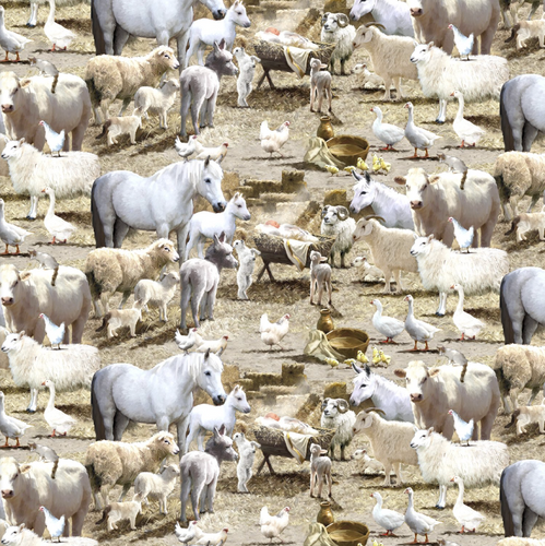 Let Us Adore Him Miracle Witness Cotton Fabric