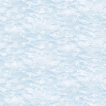 Silent Night Snow Pale Blue Cotton Fabric
