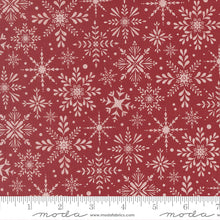 Gingerbread Lane Snowflakes Cranberry Cotton Fabric