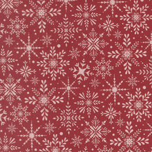 Gingerbread Lane Snowflakes Cranberry Cotton Fabric