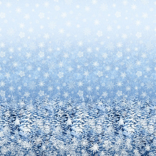 All That Glitters Ombre Snowflake Sparkle Cotton Fabric