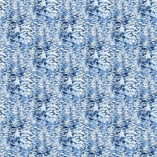 All That Glitters Snow Trees Blue Sparkle Cotton Fabric