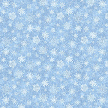 All That Glitters Snowflakes Pale Blue Sparkle Cotton Fabric