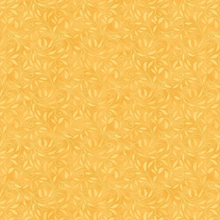 Nativity Leaf Scroll Yellow Cotton Fabric