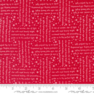 Starberry Star of Wonder Words Red Cotton Fabric