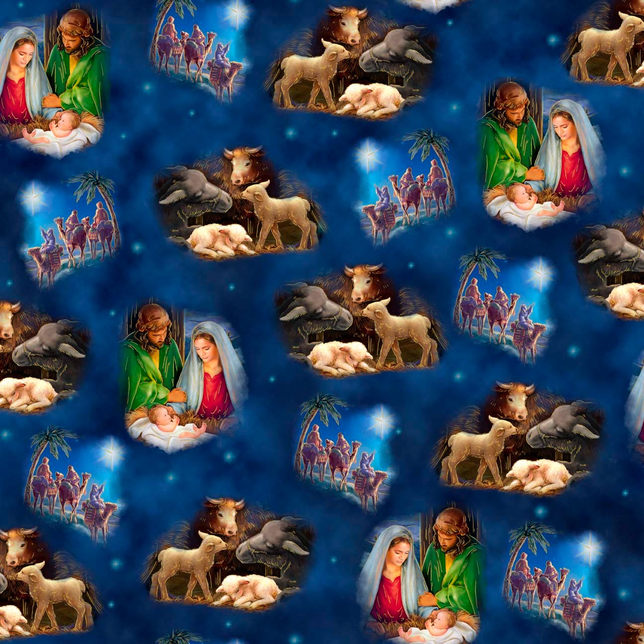 Oh Holy Night Nativity Play Set Cotton Fabric & Dual Project Patterns –  Heavenly Fabric Shop