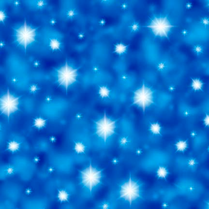 The Newborn King Blue Stars Cotton Fabric