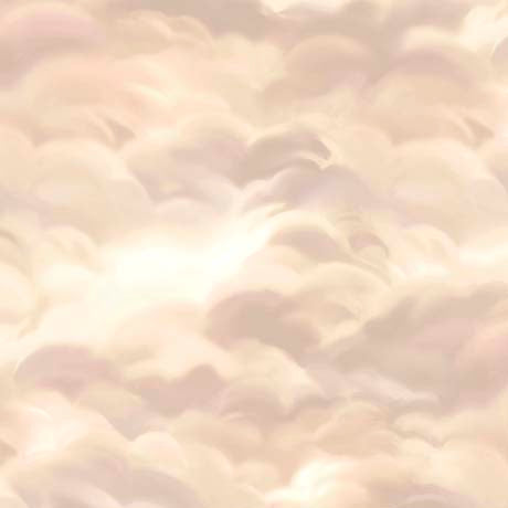 Spirit of the Heron Clouds Cream Cotton Fabric