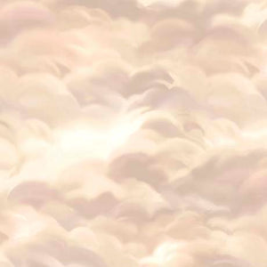 Spirit of the Heron Clouds Cream Cotton Fabric