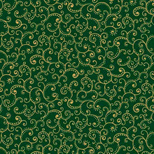 Poinsettia Symphony Scroll Forest Cotton Fabric