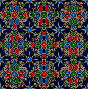 A King Is Born Medallions Navy Cotton Fabric