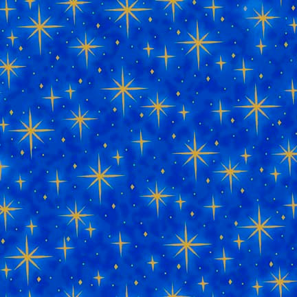 A King Is Born Stars Royal Cotton Fabric