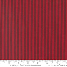Jolly Good Tidings Stripes Cranberry Cotton Fabric