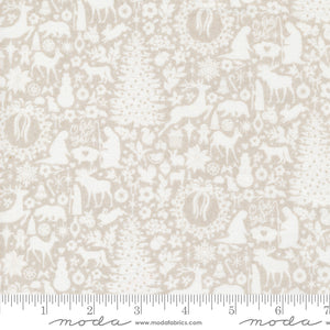 Pine Valley Nativity Damask Fog Cotton Fabric