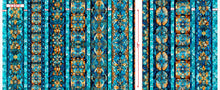 Bohemian Sunrise Celestial Decorative Stripe Cotton Fabric