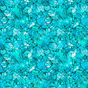 Bohemian Sunrise Celestial Turquoise Blender Cotton Fabric