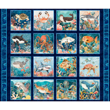 Deep Sea Dazzle Picture Patches Cotton Fabric Panel