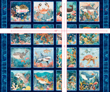 Deep Sea Dazzle Picture Patches Cotton Fabric Panel