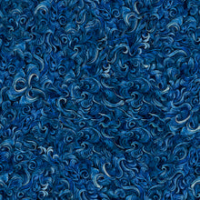 Deep Sea Dazzle Waves Navy Blender Cotton Fabric