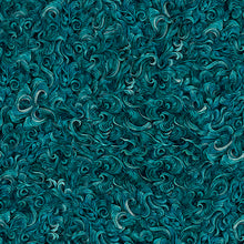 Deep Sea Dazzle Waves Teal Blender Cotton Fabric