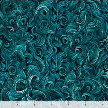 Deep Sea Dazzle Waves Teal Blender Cotton Fabric