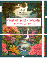 Faith Can Move Mountains Panel Cotton Fabric