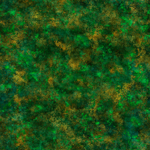Spirit of Ireland Distressed Metal Texture Forest Blender Cotton Fabric