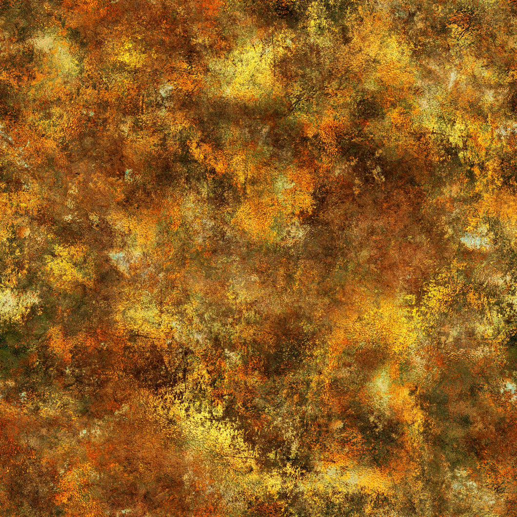 Spirit of Ireland Distressed Metal Texture Rust Blender Cotton Fabric