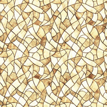 Spirit of Ireland Stained Glass Tan Cotton Fabric
