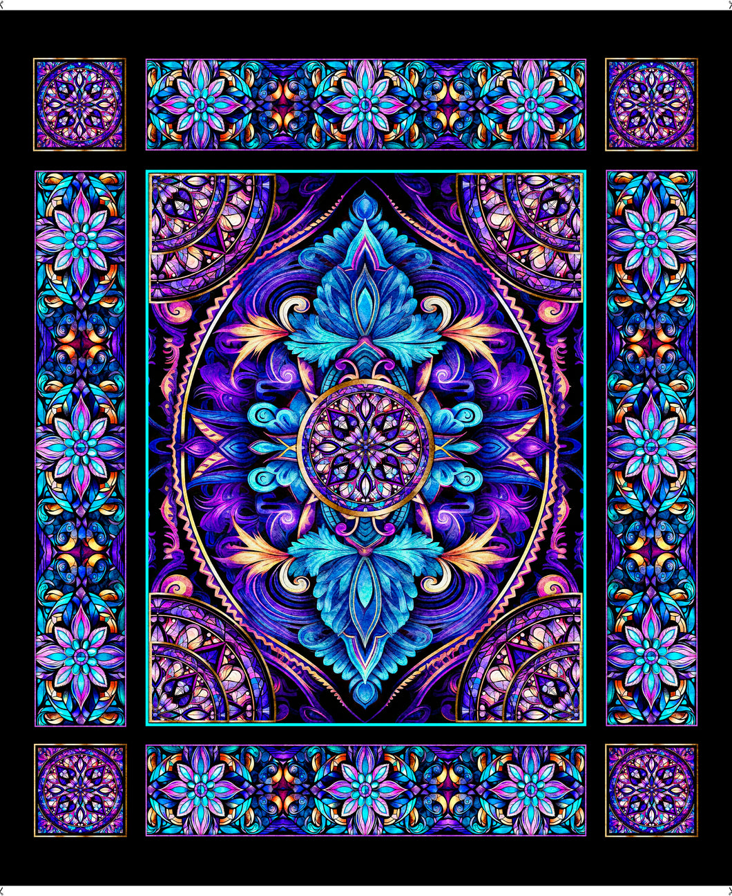 Royale Stained Glass Panel Cotton Fabric – Heavenly Fabric Shop