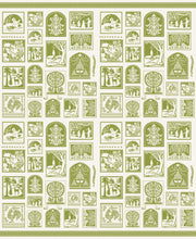 Buon Natale Christmas Cards Snowflake Pine Cotton Fabric Panel