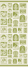 Buon Natale Christmas Cards Snowflake Pine Cotton Fabric Panel