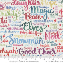 Comfort and Joy Holiday Feels Text & Words Multi Cotton Fabric