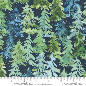 Comfort and Joy Winter Pines Midnight Cotton Fabric