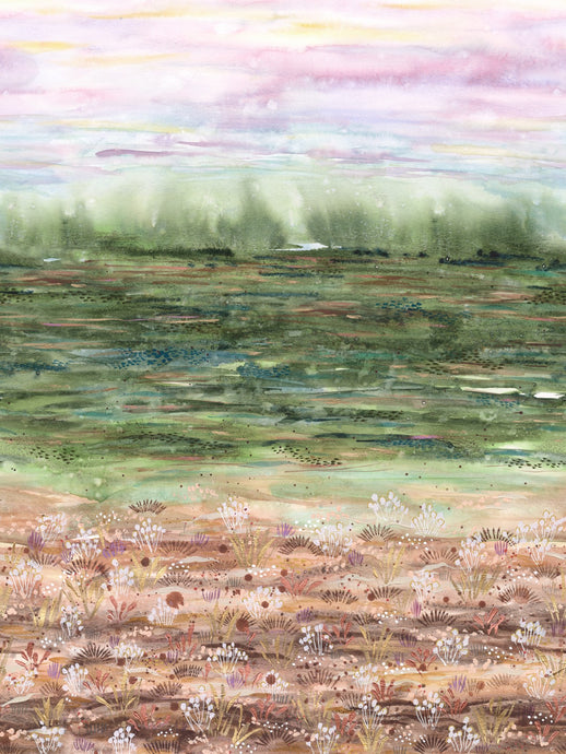 Wanderlust Sunrise Field Ombre Cotton Fabric