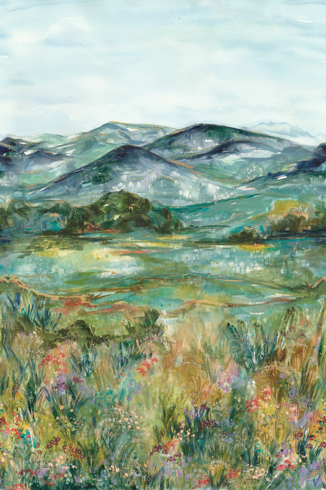 Wanderlust Mountains Cotton Fabric