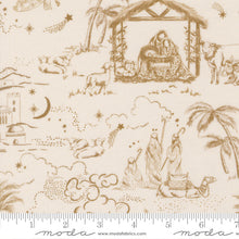 Silent Night Guided By A Star Toile Lamb Cream Cotton Fabric