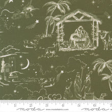 Silent Night Guided By A Star Toile Holly Green Cotton Fabric
