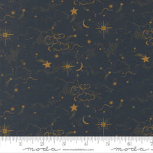 Silent Night Holy Night Skies Dark Blue Cotton Fabric
