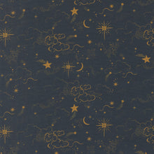 Silent Night Holy Night Skies Dark Blue Cotton Fabric