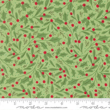 Merrily On High Winter Berries Christmas Holly Cotton Fabric