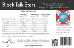 Block Talk Stars Adjustable Quilt Pattern