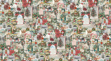 Candlelight Christmas Collage Cotton Fabric