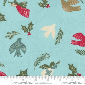 Good News, Great Joy Frost Doves & Angels Cotton Fabric