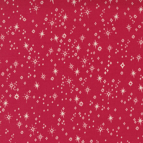 Good News, Great Joy Holly Red Stars Cotton Fabric
