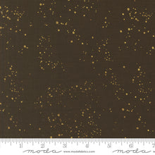 Old World Yuletide Speckled Sky Espresso Gold Shimmer Blender Cotton Fabric