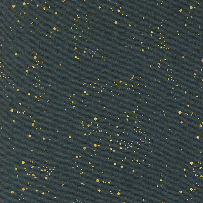 Old World Yuletide Speckled Sky Midnight Gold Shimmer Blender Cotton Fabric